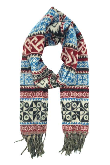 Écharpe ethnique xxl 100% polyester origine inde