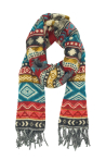 Écharpe ethnique xxl 100% polyester origine inde