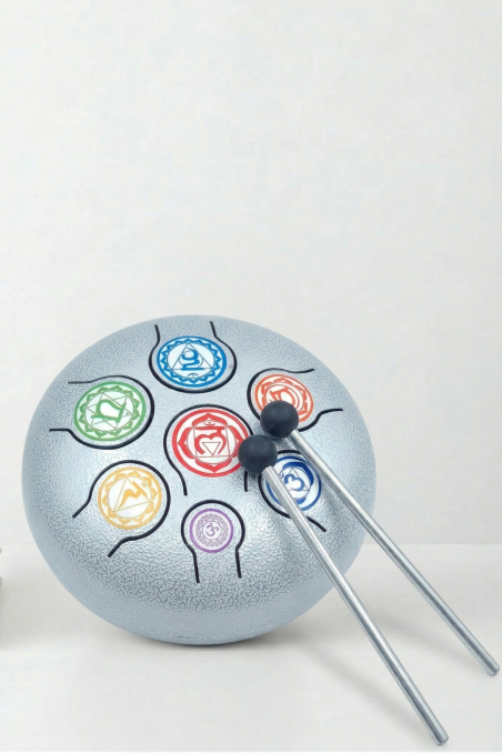 Tambour à langues en acier d25cm origine inde